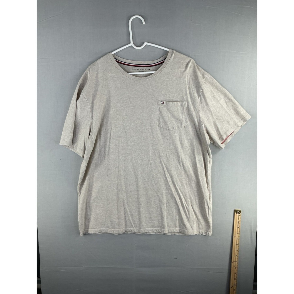 Tommy Hilfiger Pocket T-Shirt Gray XXL Short Sleeve Logo Tee